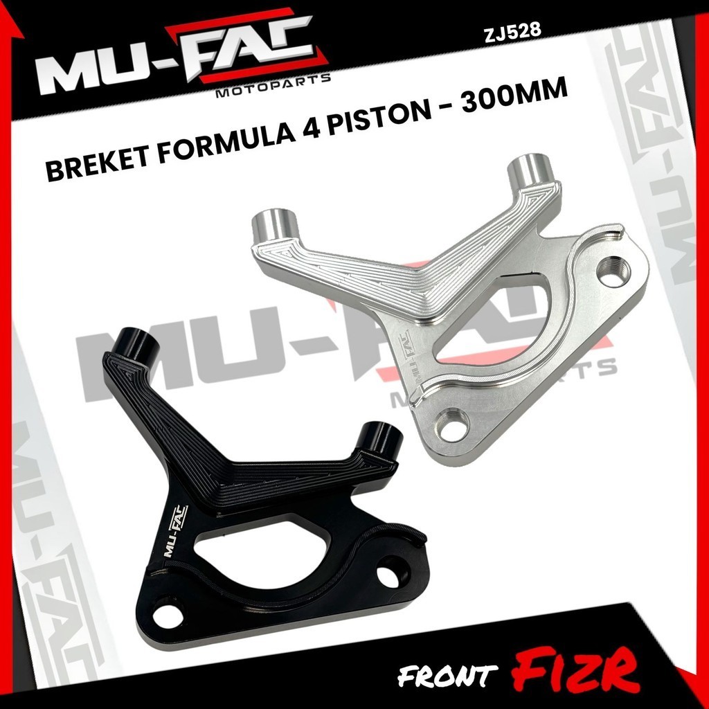 BM Breket Kaliper FORMULA 4 Piston F1ZR Ukuran 300mm MUFAC ALUMINIUM CNC