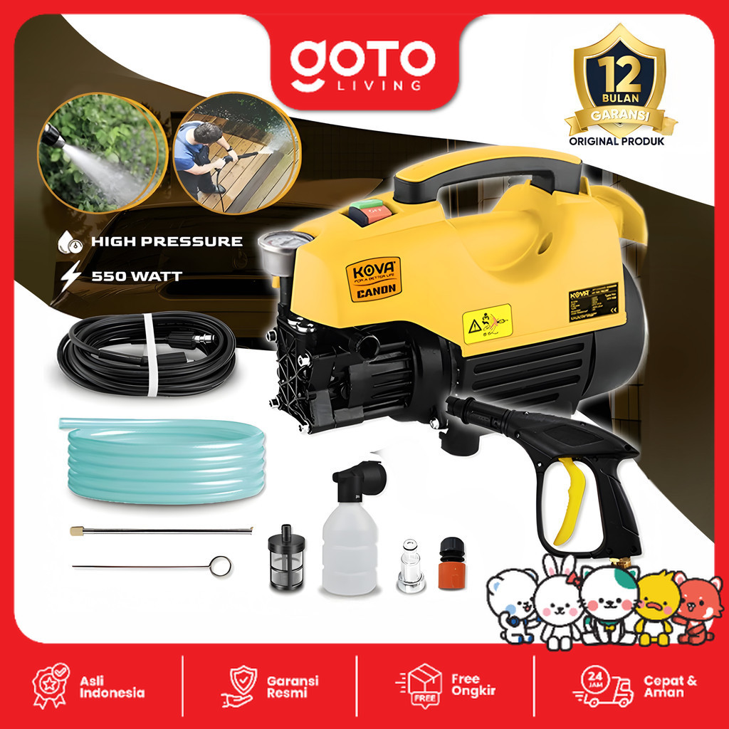 Kova Canon Jet Cleaner High Pressure Alat Steam Mesin Cuci Mobil Motor