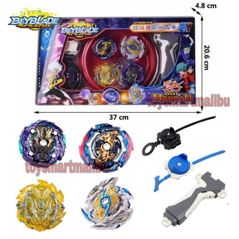 RINBAOW gangsing Beyblade Burst 4in1/ Gangsing Arena Beyblade Set/Mainan anak gangsing beyblade