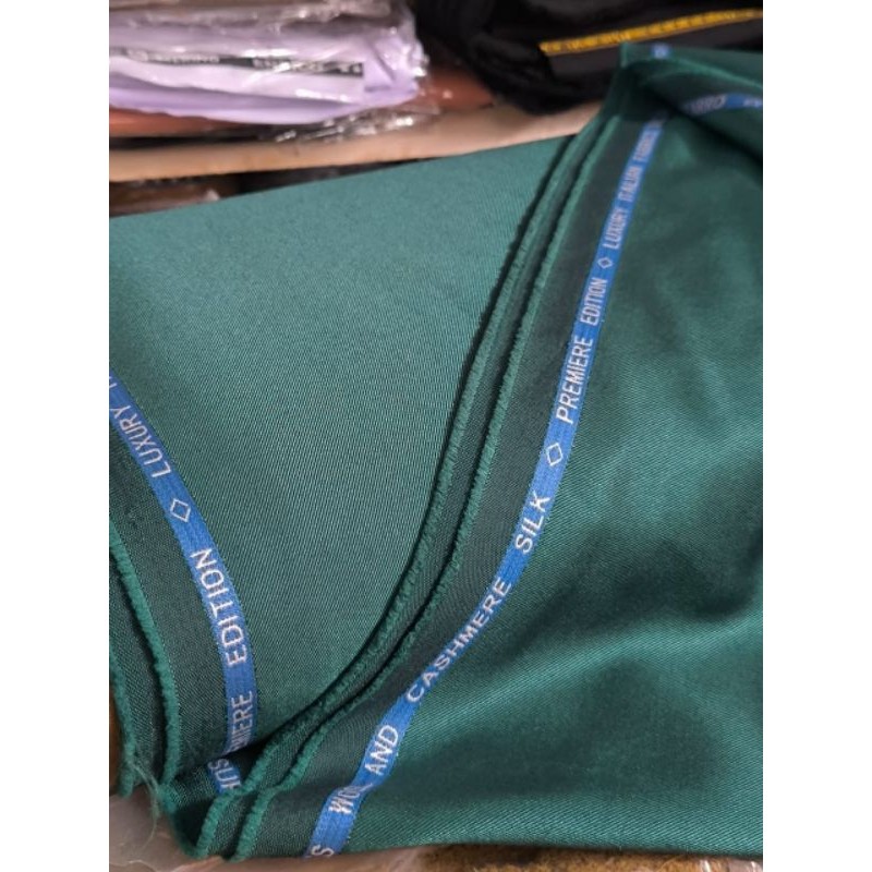 kain kilap sinning hijau botol emerard kain jas blazer sapari kain pesta pria wanita