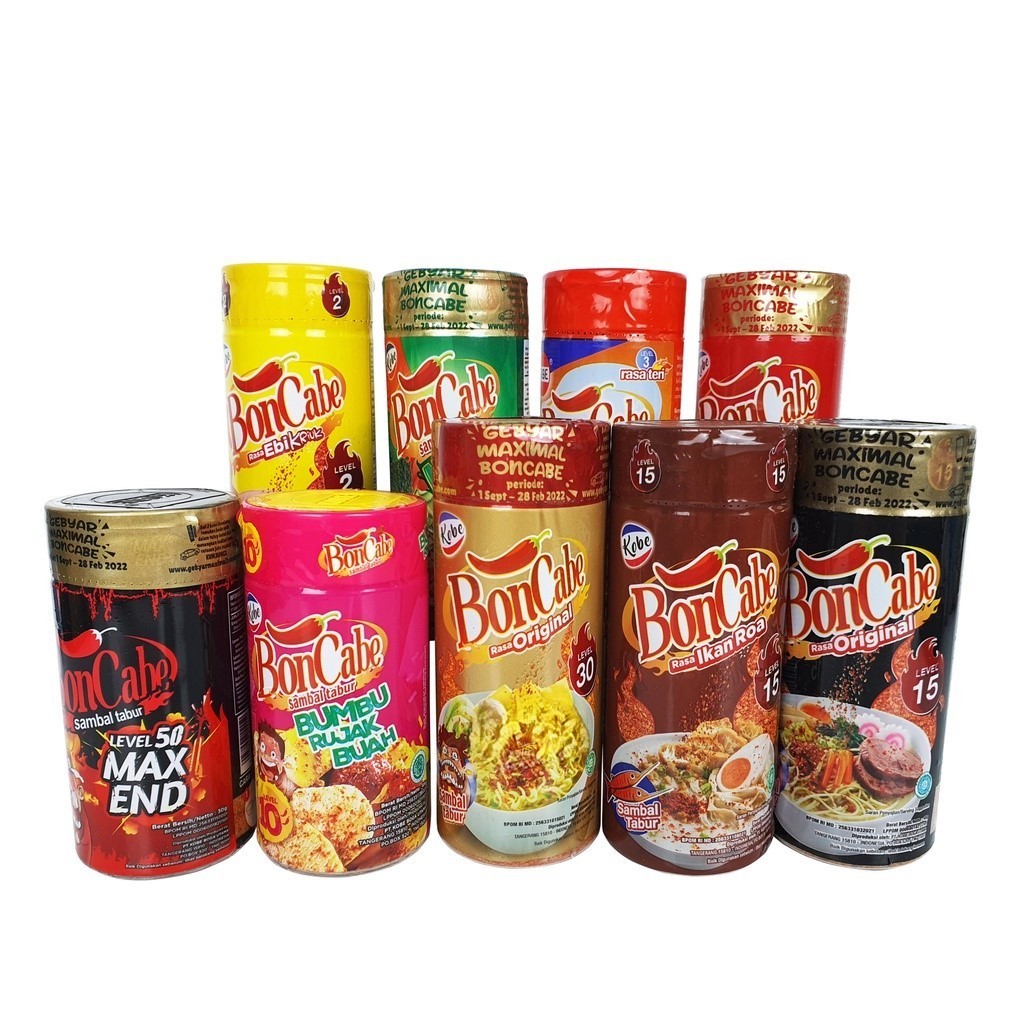 

KOBE BON CABE BUBUK BOTOL 40GR ORIGINAL LEVEL 10 15 30 50 CABE SAMBAL TABUR TOPING TOPPING BASO