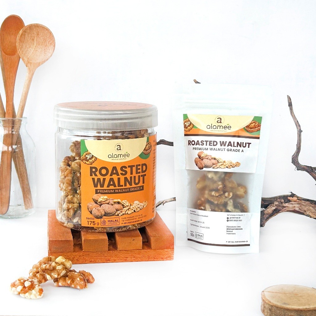 

ALAMEE Walnut Roasted Kacang Panggang Premium Renyah Organik Grade A