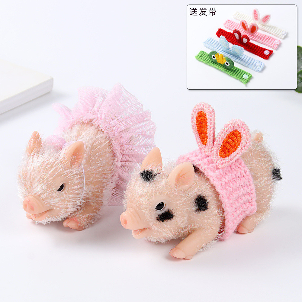 

Silicone Mini Farm Pig Baby Doll Toy Soft Lifelike Cute Simulation Reborn Couple Newborn Animal Pig Collectible Birthday Gifts