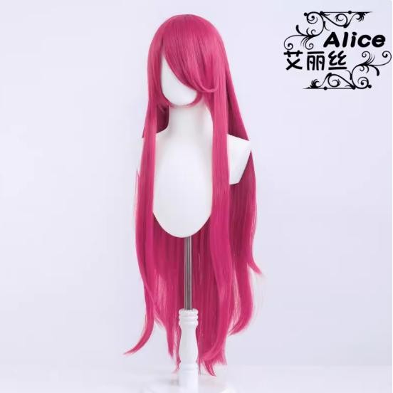 READY STOCK wig base cosplay 100 cm manmei new - magenta