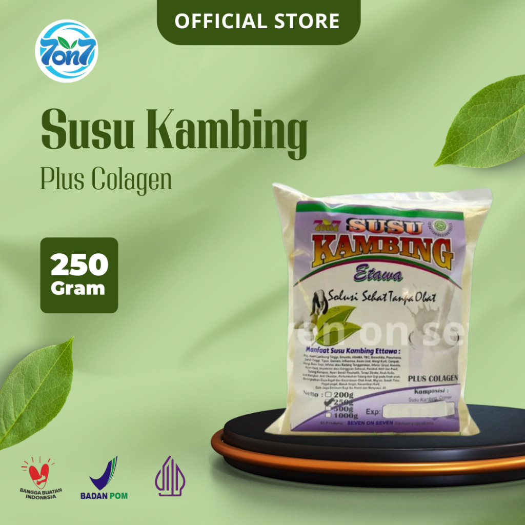 

Susu Kambing Etawa Bubuk 7on7 Plus Kolagen Kemasan 250 gr