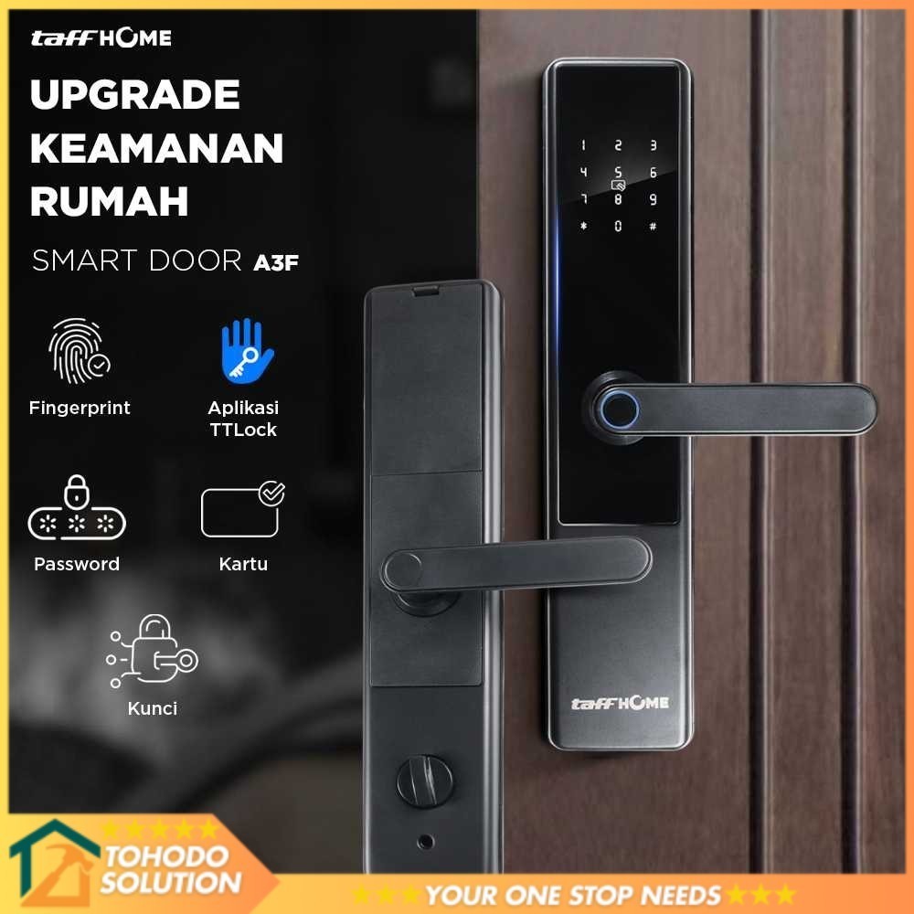 TaffHOME Smart Door Lock Fingerprint Password Bluetooth Card TTLock - A3F