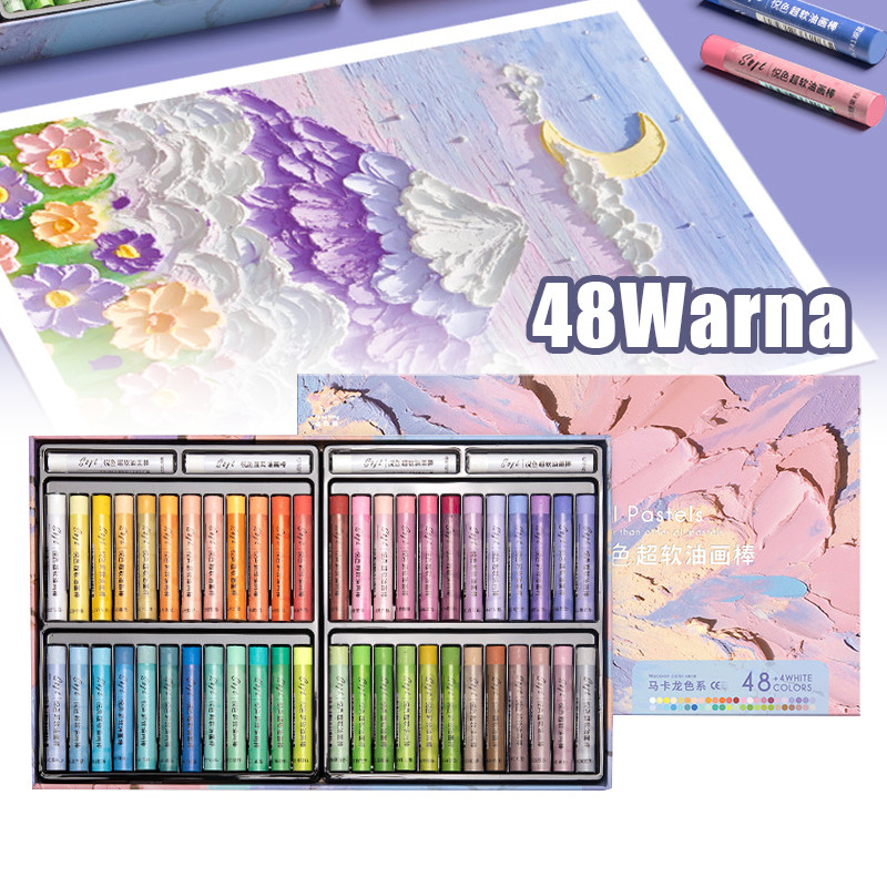 

【New Arrivals】Crayon Mewarnai Silky Crayon Krayon Warna Water Soluble Crayon Crayon Grasp Mata Sedang Pensil Warna