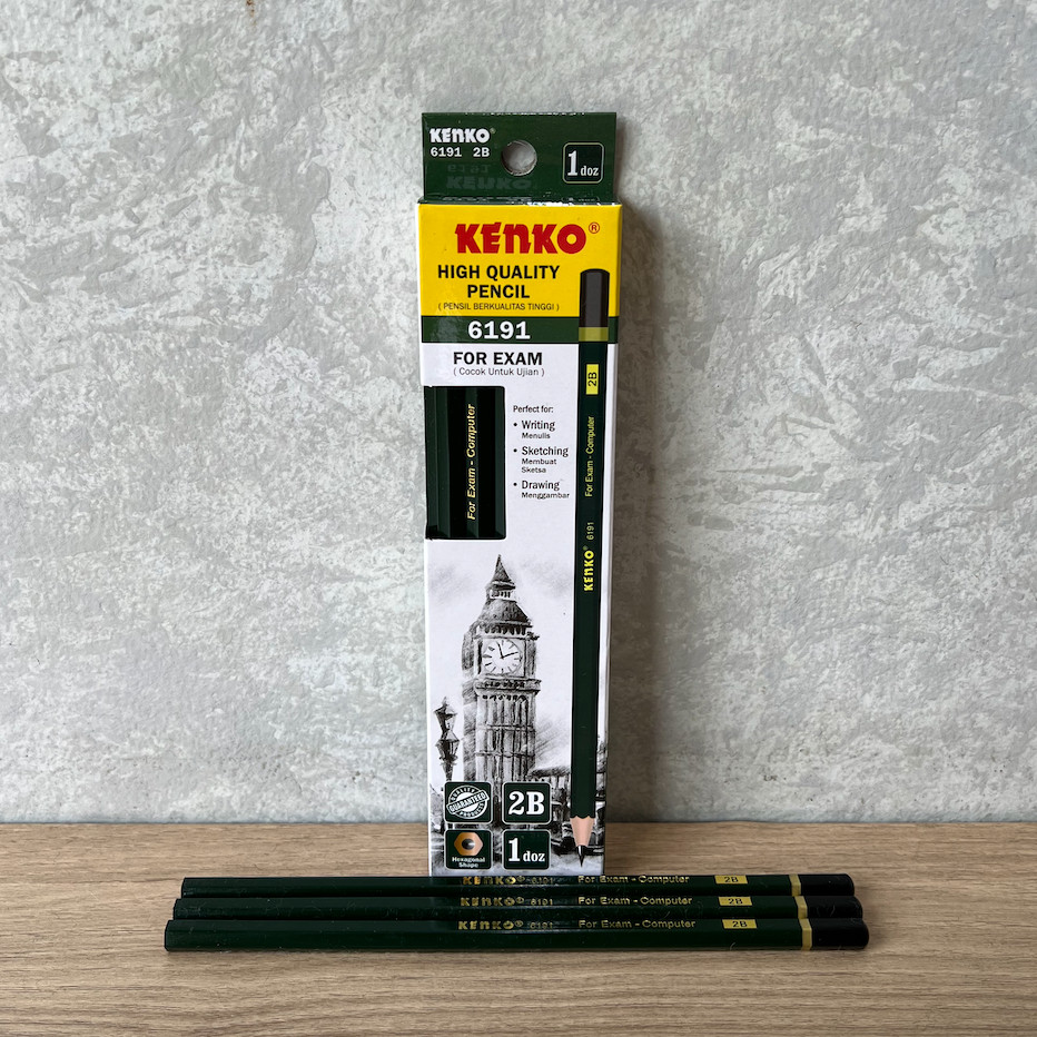 

Murah Pensil Kenko 6191 2B (12 Pcs) / Pencil 2B Hijau 6191 (12 Pcs)