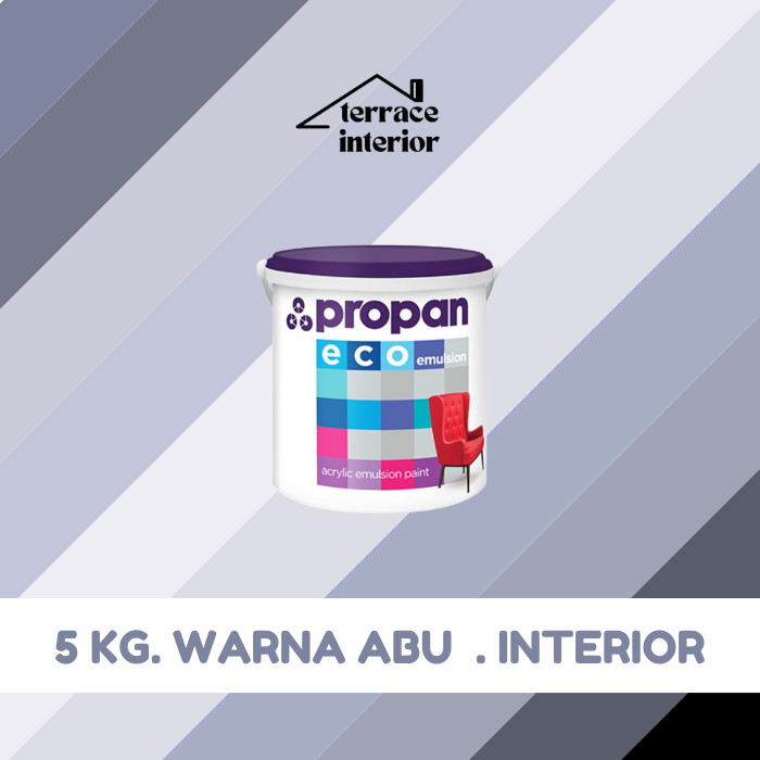 Cat Tembok Interior Propan Eco Emulsion Warna Abu 5 Kg