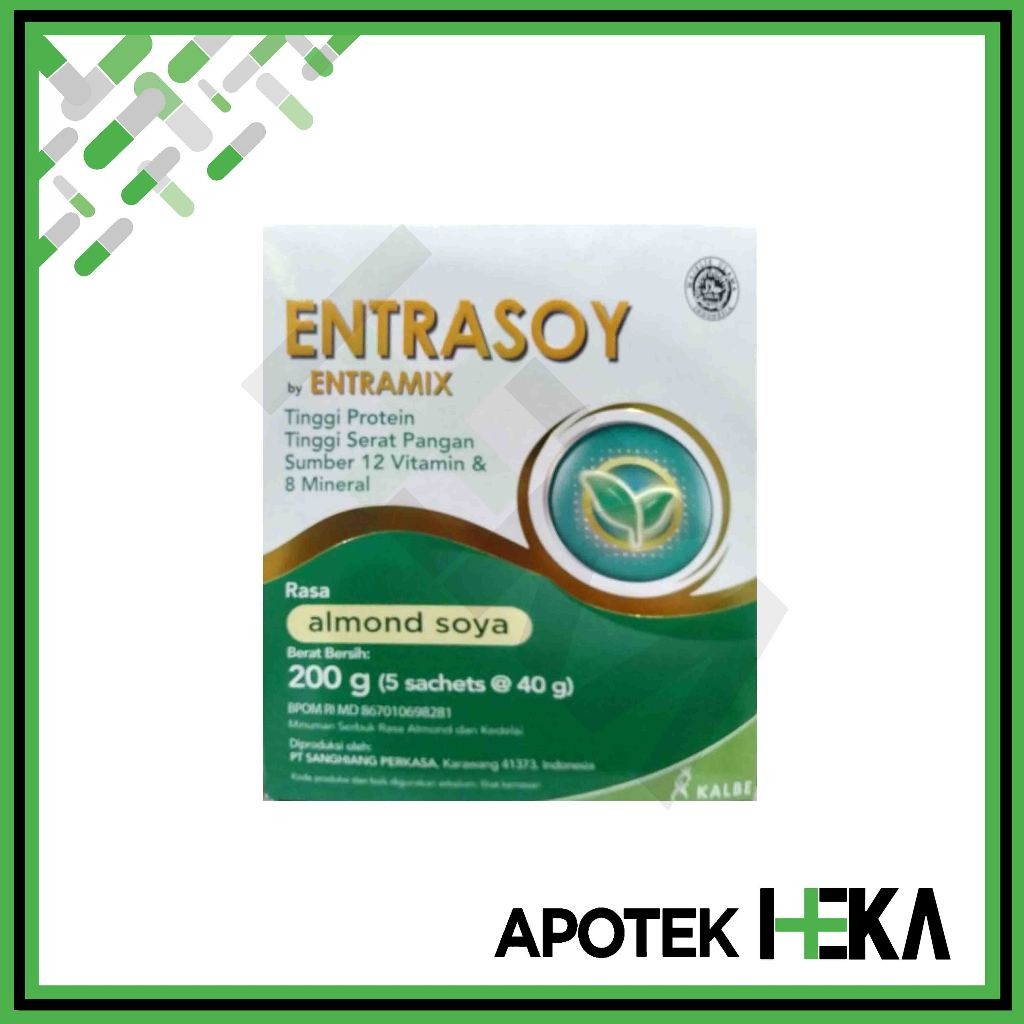 

Entrasoy 200 g Almond Soya - Susu Nutrisi Dewasa Tinggi Protein Serat [JAKSEL]