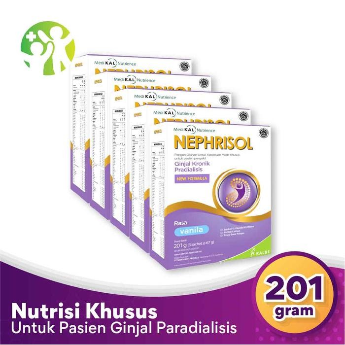 

Bundle 5 Box Nephrisol - Nutrisi Rendah Protein Pasien Gagal Ginjal - Cappuccino