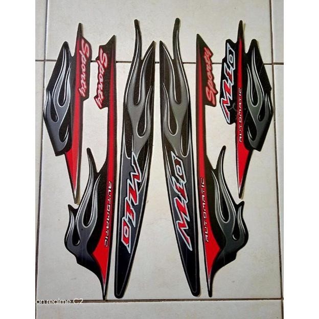 Stiker striping Motor mio sporty 2006 hitam full body original