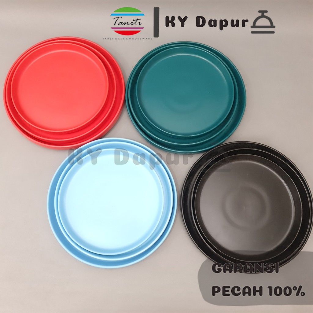 TANITI Piring Keramik Pizza Polos (4 Warna) (3 ukuran) Piring Pizza Cantik Aesthetic