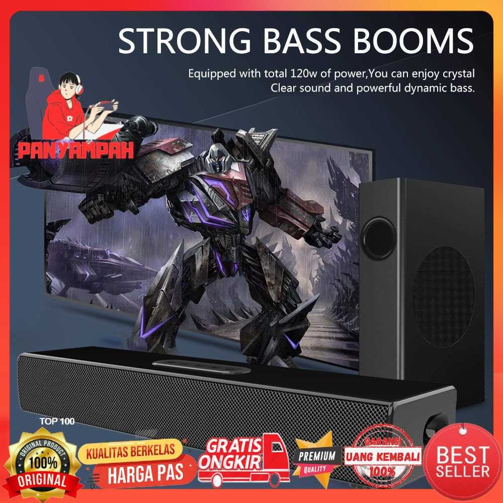 KLW Soundbar Bluetooth Active Speaker Stereo Bass Subwoofer 80W - S22