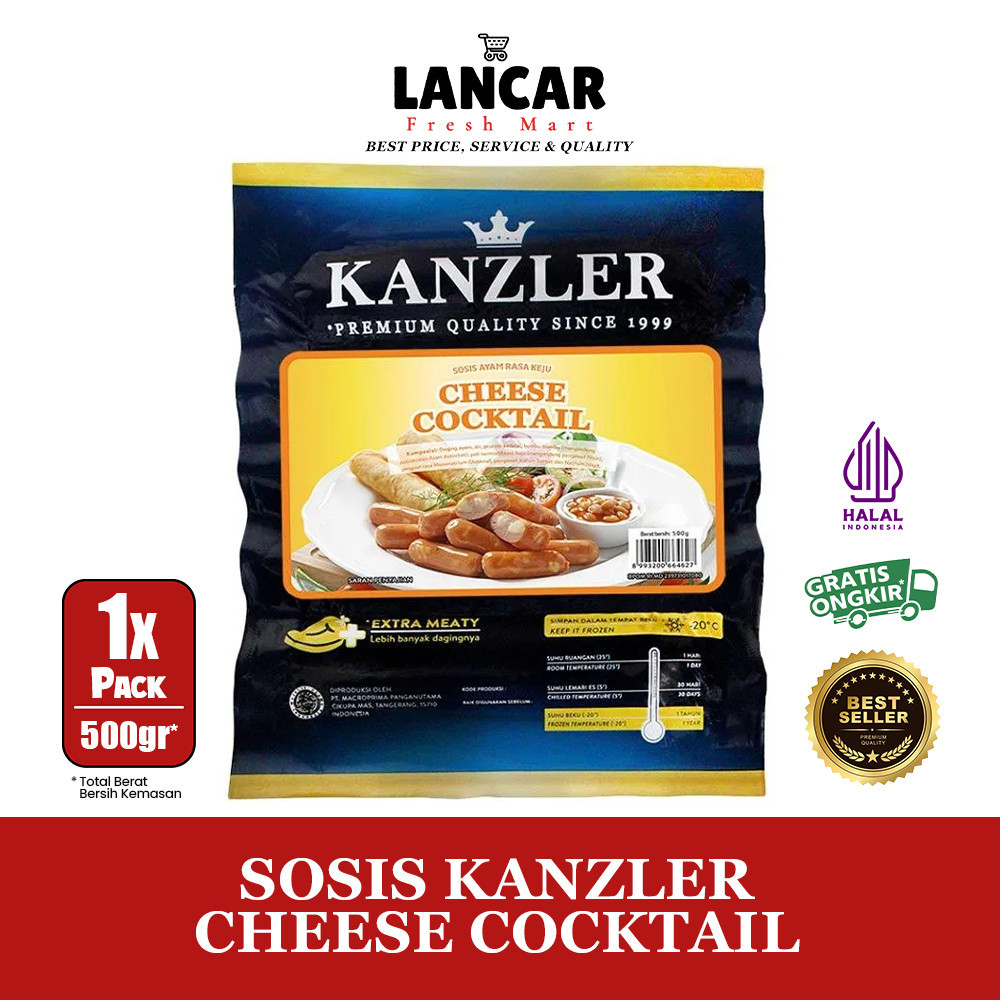 

KANZLER CHEESE COCKTAIL 500GR / SOSIS KANZLER AYAM RASA KEJU 500GR
