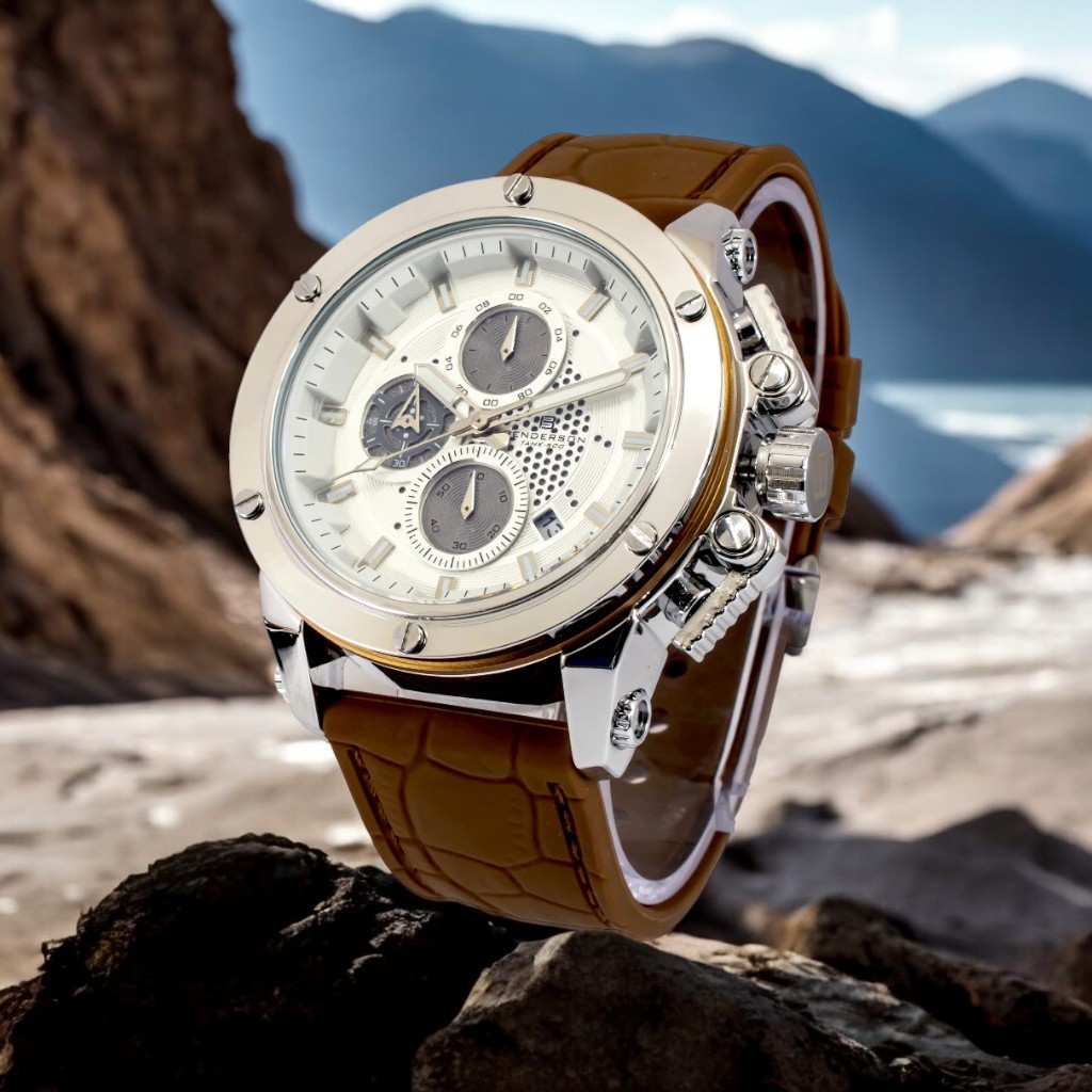 BENDERSON 1730-MD JAM TANGAN PRIA SPORT TALI SILIKON CHRONO ACTIVE 3ATM WATER RESISTANT