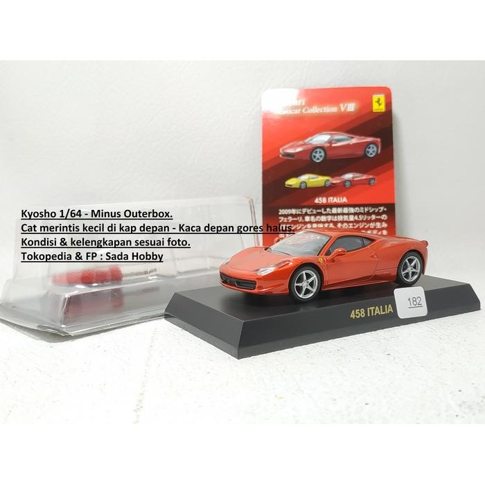 Kyosho Diecast Skala 1/64 Ferrari 458 Italia Merah