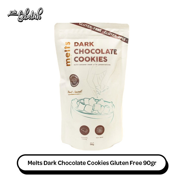 

Melts Dark Chocolate Cookies 90g - Kukis Cokelat Gluten Free | Vegan | Plant Based | Snack Sereal | Rak Sebelah