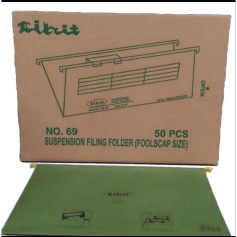 

Hangmap LIHIT No 69 Hang Suspension Filling Folder Map F4 Map Gantung 50 Pcs