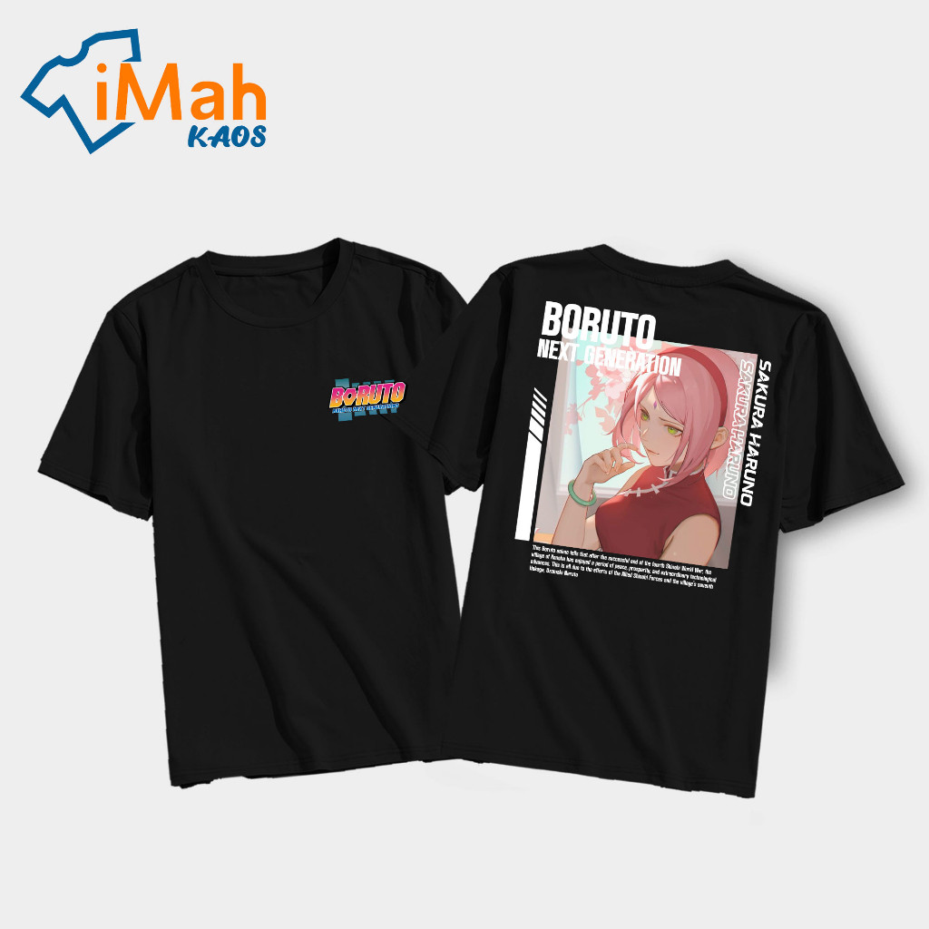 Housemith - KAOS ANIME BORUTO [ Sakura Haruno ] - Kaos Anime BORUTO Pria & Wanita | Kaos Distro Japa