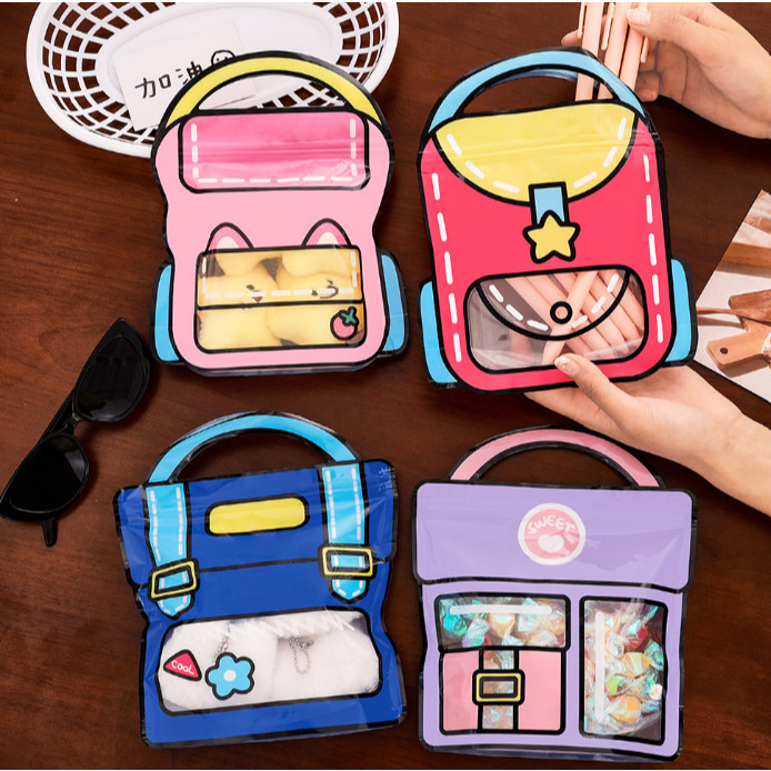 

Plastik zipper snack Goodie bag ziplock Portable girly