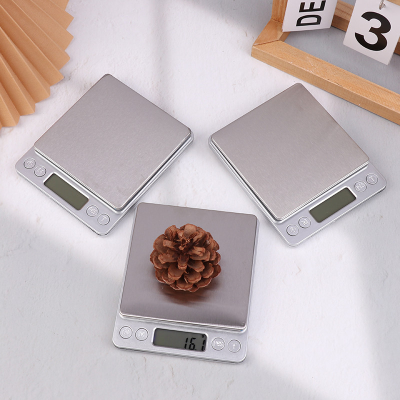 

Digital Kitchen Scale LCD Display Mini Pocket Stainless Steel Jewelry Electronic Balance Weight Gold Gram 0.1-1000/2000/3000g