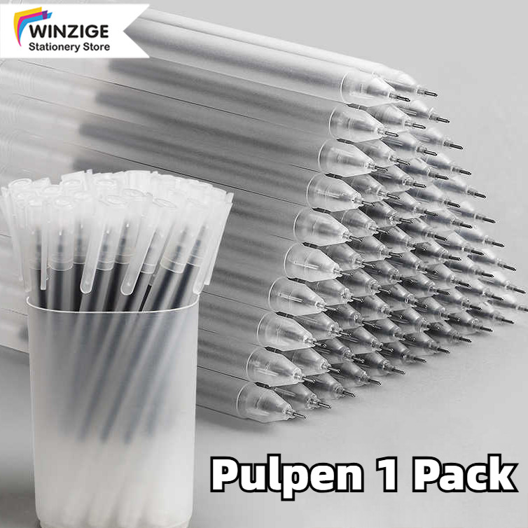 

Winzige Pulpen 1 Pack hitam 0.5mm Pulpen Gel Pena Pen standar pulpen murah bolpoin alat tulis bulpen perintilan sekolah lucu stationery