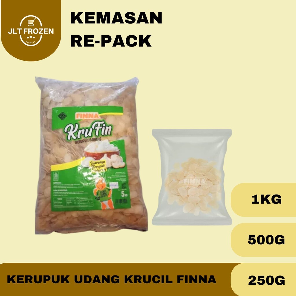 

Finna Kerupuk Rasa Bawang / Krupuk Mentah Krufin Kemasan RE-PACK 1KG/500G/250G