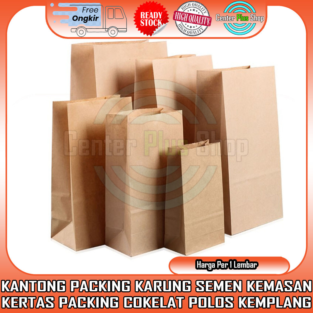 Kantong Packing Karung Semen Kemasan Kertas Pak Pakk Coklat Peking Cokelat Paking Pecking Ngepak Mak