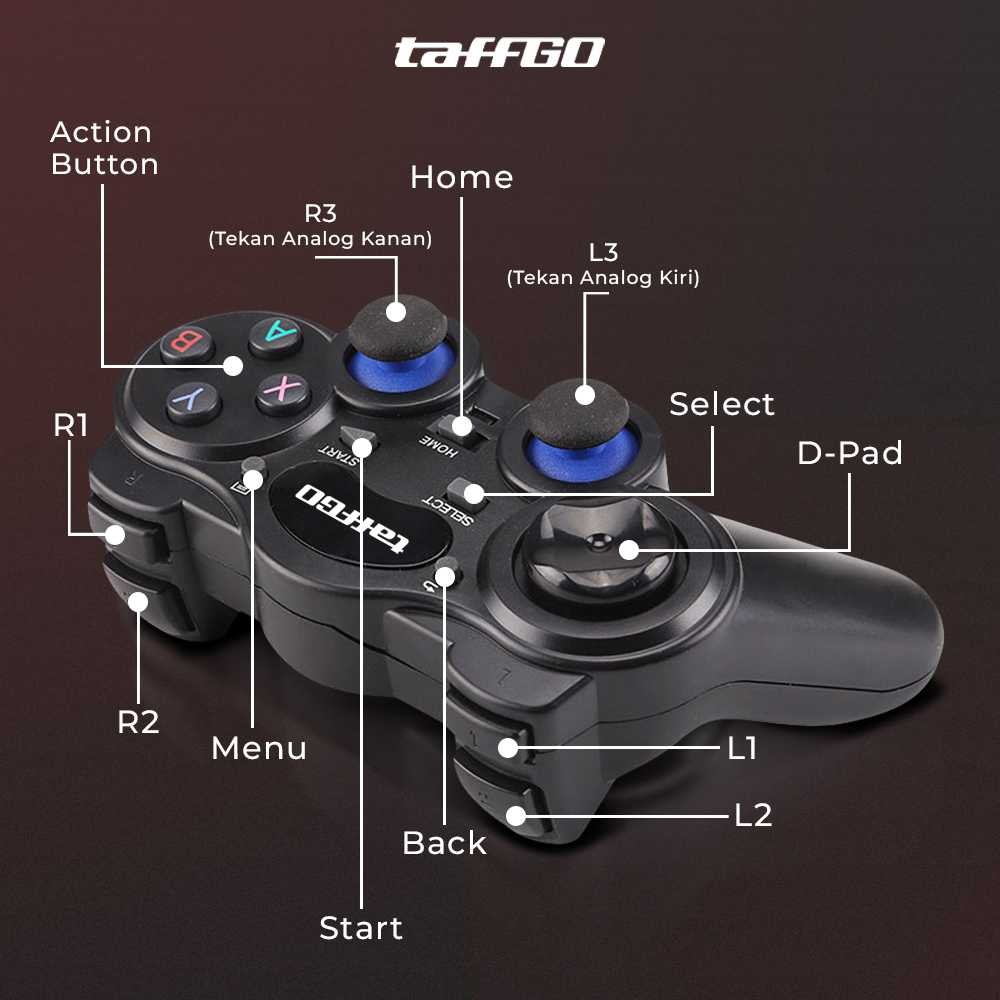 TaffGO Wireless Gamepad 2.4 GHz untuk Smart TV Box