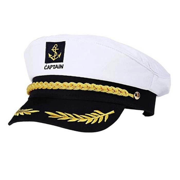 Topi Sailor Topi Angkatan Laut Topi Kapten Kapal Laut Topi Sailor Navy - Merah