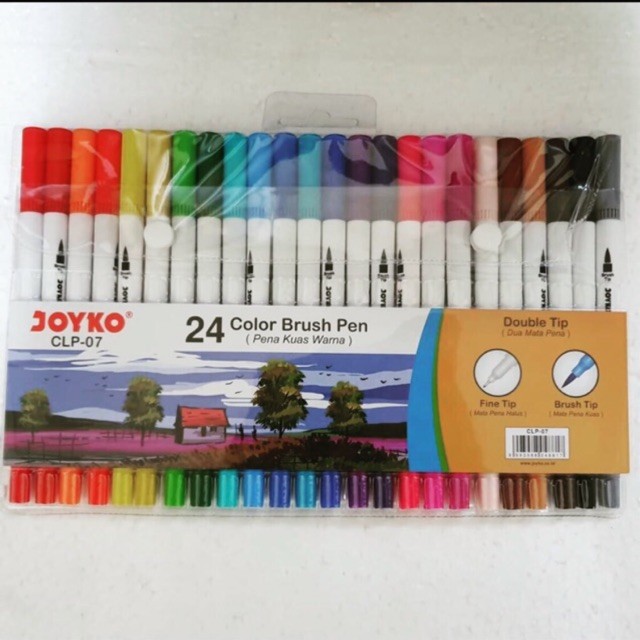 

Joyko 24 Color Brush Pen / Kuas dan Pen 24 warna Joyko Clp-07 Clp07