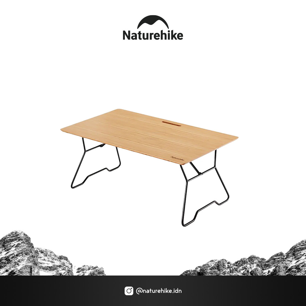 Naturehike NH22JU011 Meja Lipat Bamboo Model “H” Folding Table