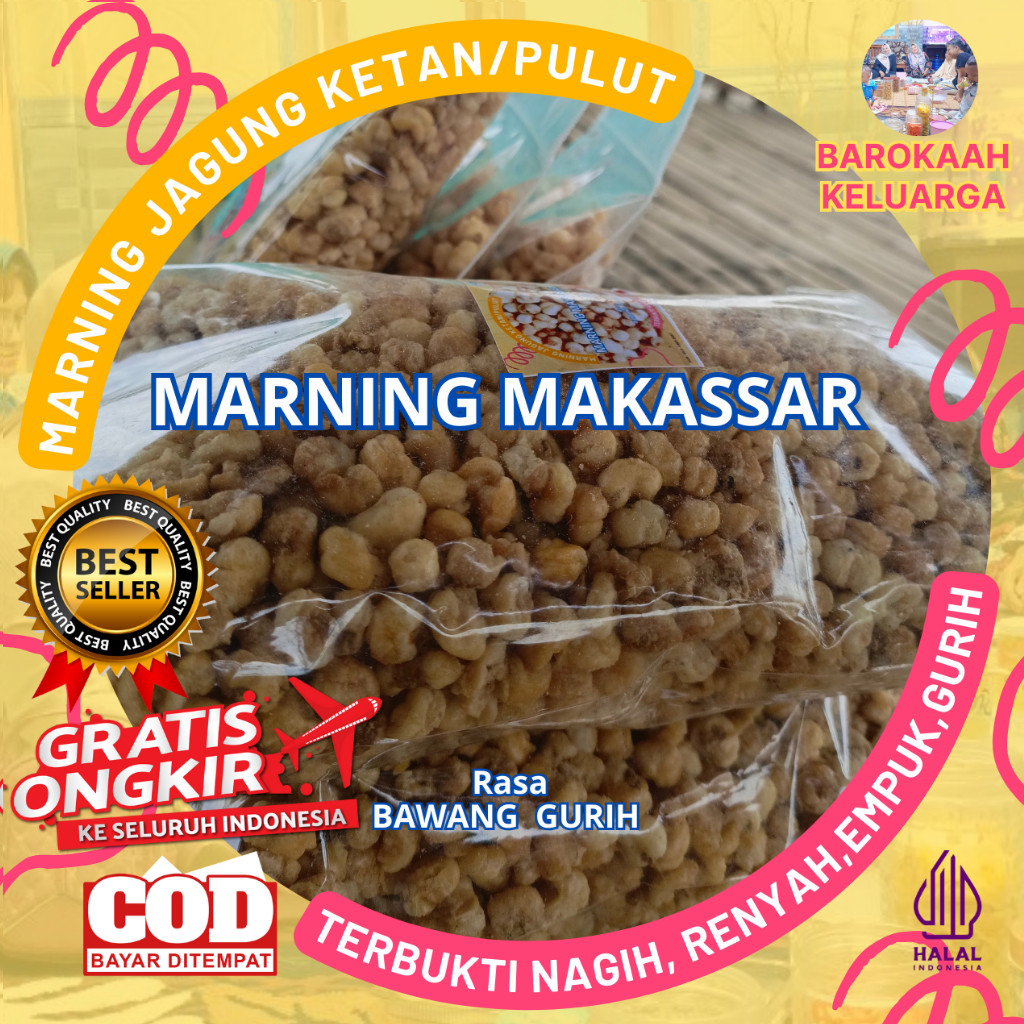 

MAKARONI MARNING JAGUNG SULTAN/ MARNING JAGUNG SUPER EMPUK (250gr) GURIH BAWANG HARGA SPESIAL