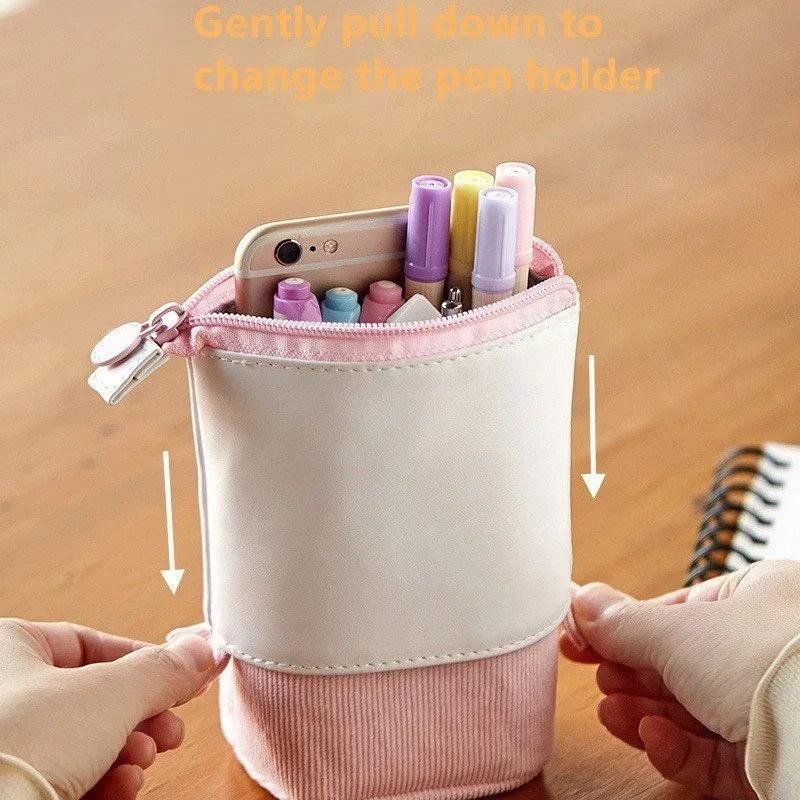 

1Pc Stationery storage bag Creative telescopic pencil case for school and office supplies