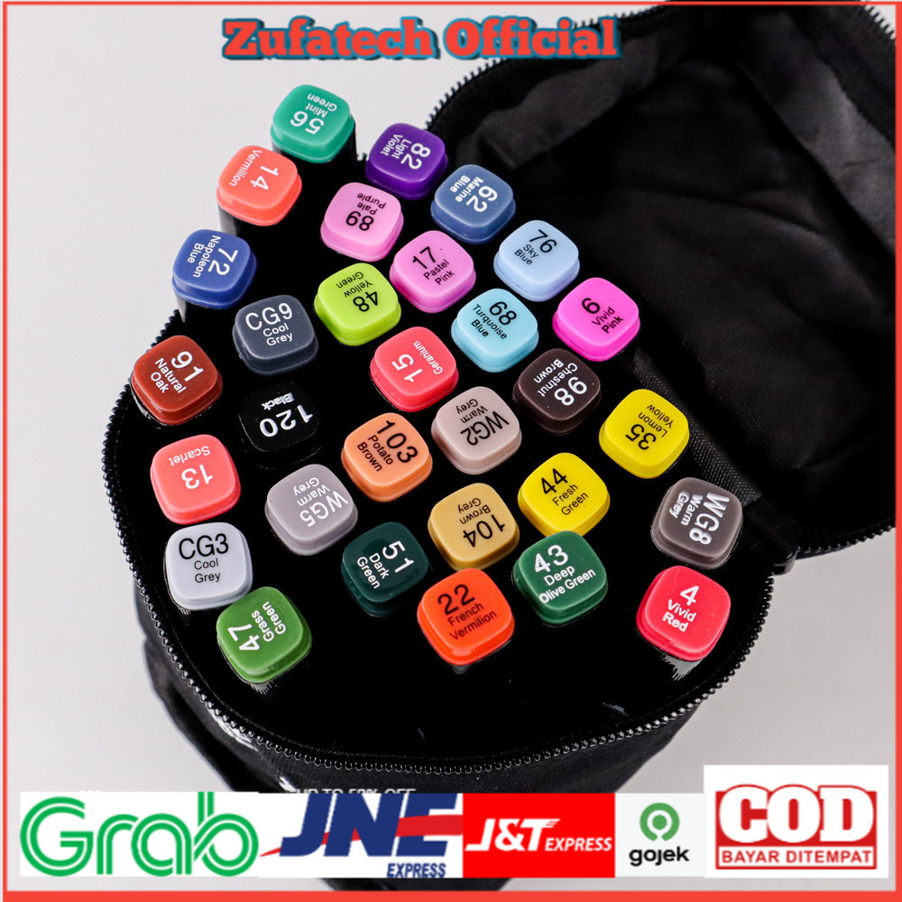 

Toddi Spidol Dual Side Fine Art Marker 30 Color - T30 - Multi-Color - OMTHT4MC