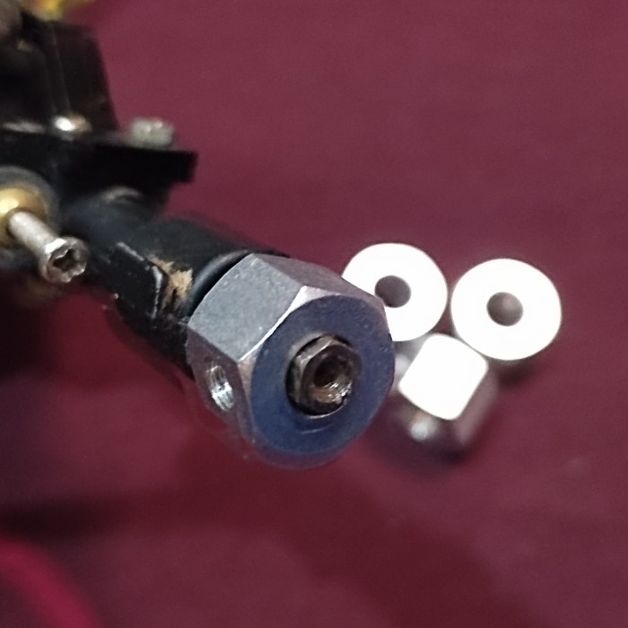 Hex adapter hex roda pelek 5mm ke 12mm RC MN WPL - Merah