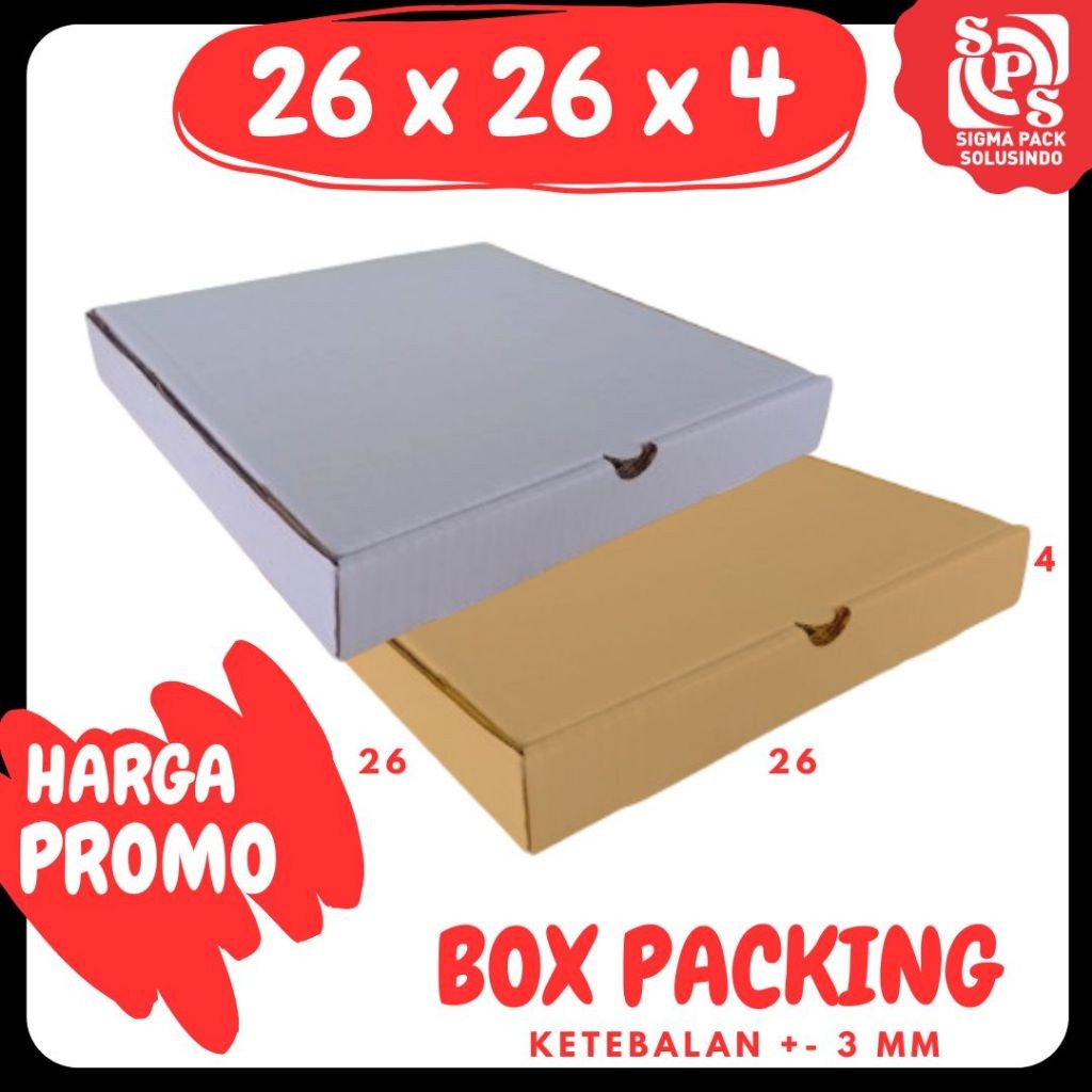 

Box 26x26x4 LD Coklat | Kardus Pizza Kotak Hantaran | Dus Souvenir | Tempat Roti | Hampers Zigma Pack VICTORY JPN