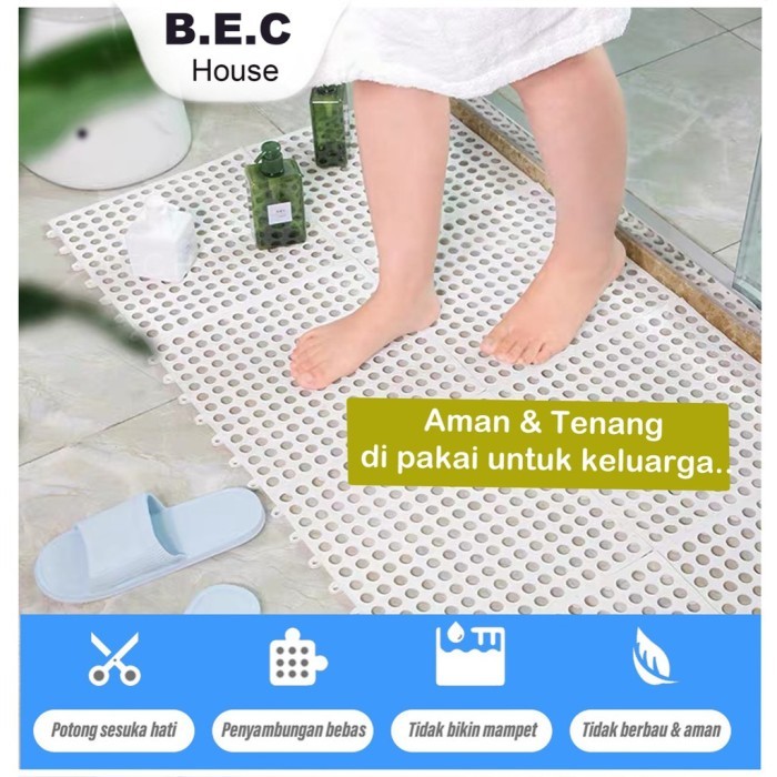 POLKADOT Karpet Anti Slip Keset Kamar Mandi PVC Karpet Anti Licin