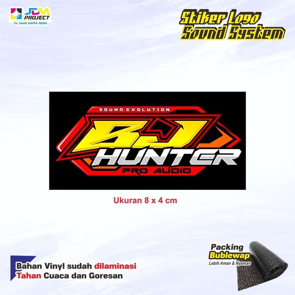 Cetak Kilat -    Stiker BJ Hunter New Vynil Anti Air Bijian