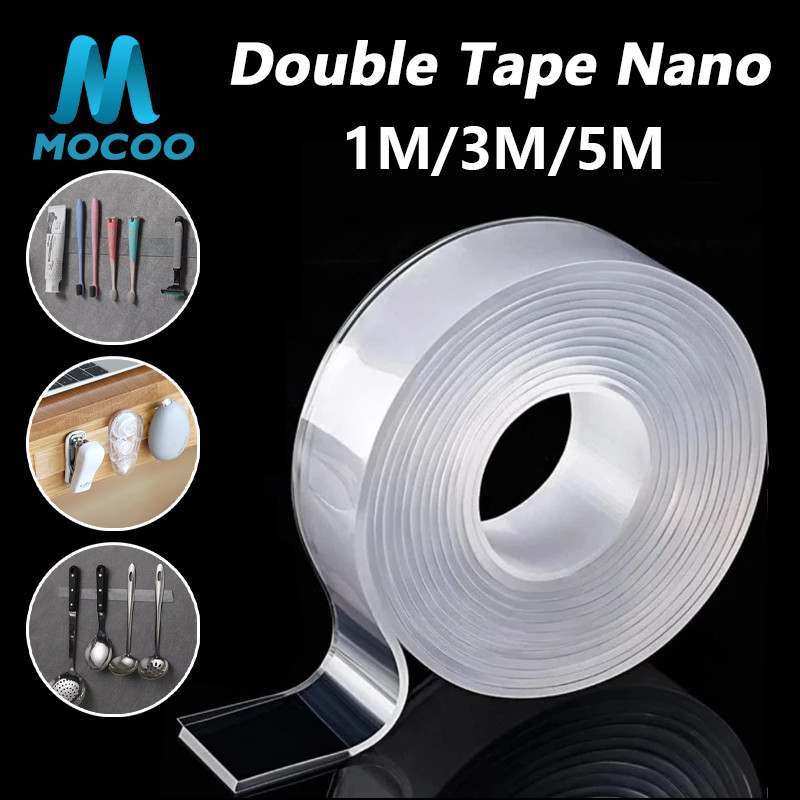 

Double Tape Nano Isolasi Selotip Nano Tape Selotip Isolasi Dua Sisi Bening 1/3/5 Meter