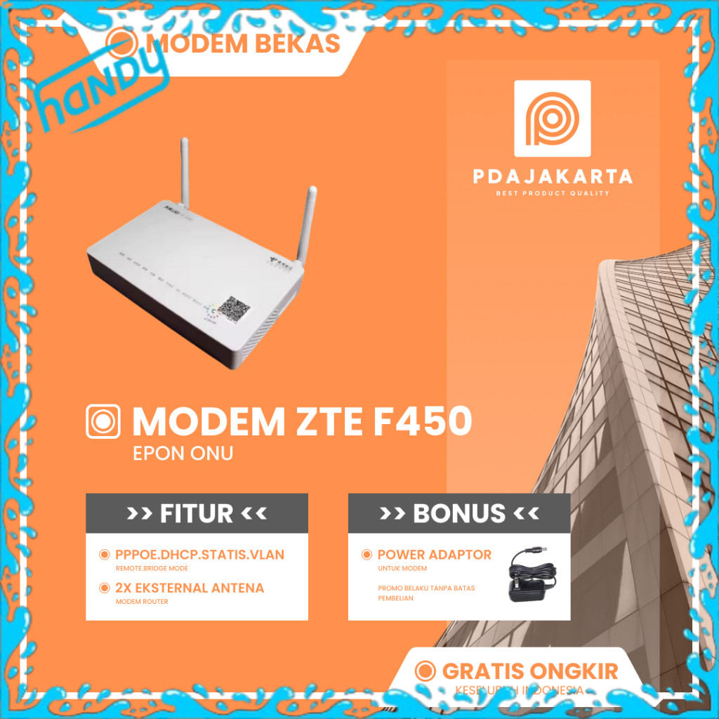 Modem ZTE F450 Epon Onu Modem Bekas Original