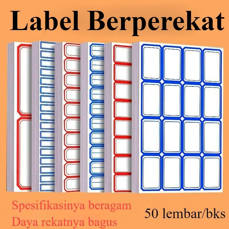 

Stiker label berperekat kantor stiker nama kertas harga merah Biru tulisan tangan
