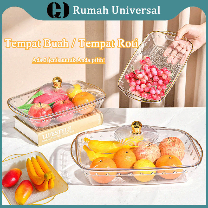 Tempat Buah Tempat Roti Nampan Plastik Buah Nampan Dengan Tutup / Aesthetic Nampan Dengan Tutup