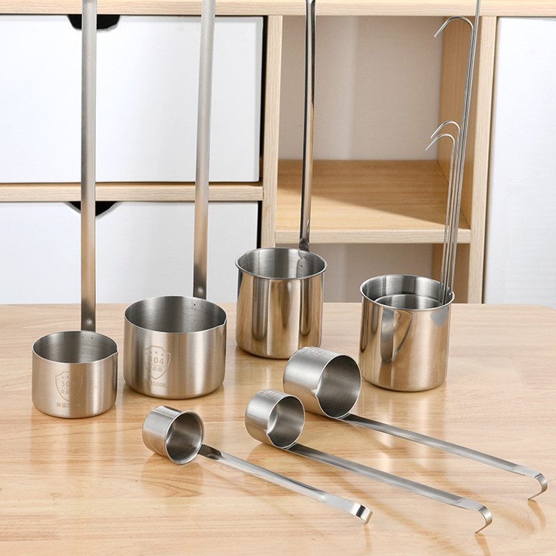 SIAP Sendok Takar Gagang Panjang 50/100/250ml / Sendok Takar Minyak Stainless Steel