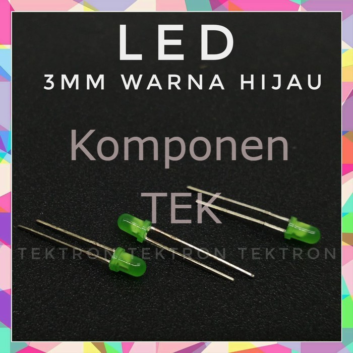 LED 3mm warna hijau indikator led