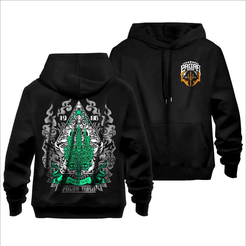Jaket Hoodie PAGAR NUSA WAYANG TRISULA 1986 Terbaru - Exlusive Kaos Pagar Nusa Distro Keren