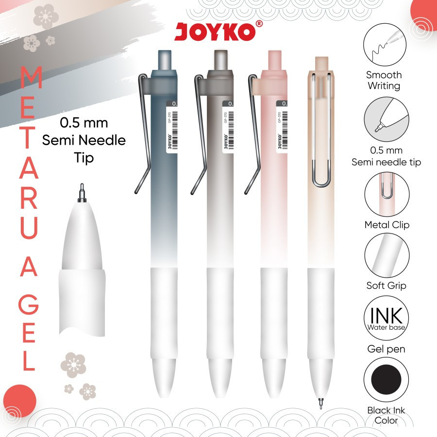 

❤️H2O❤️ Gel Pen Pulpen Pena Joyko GP-370 Metaru A Gel 0.5 mm