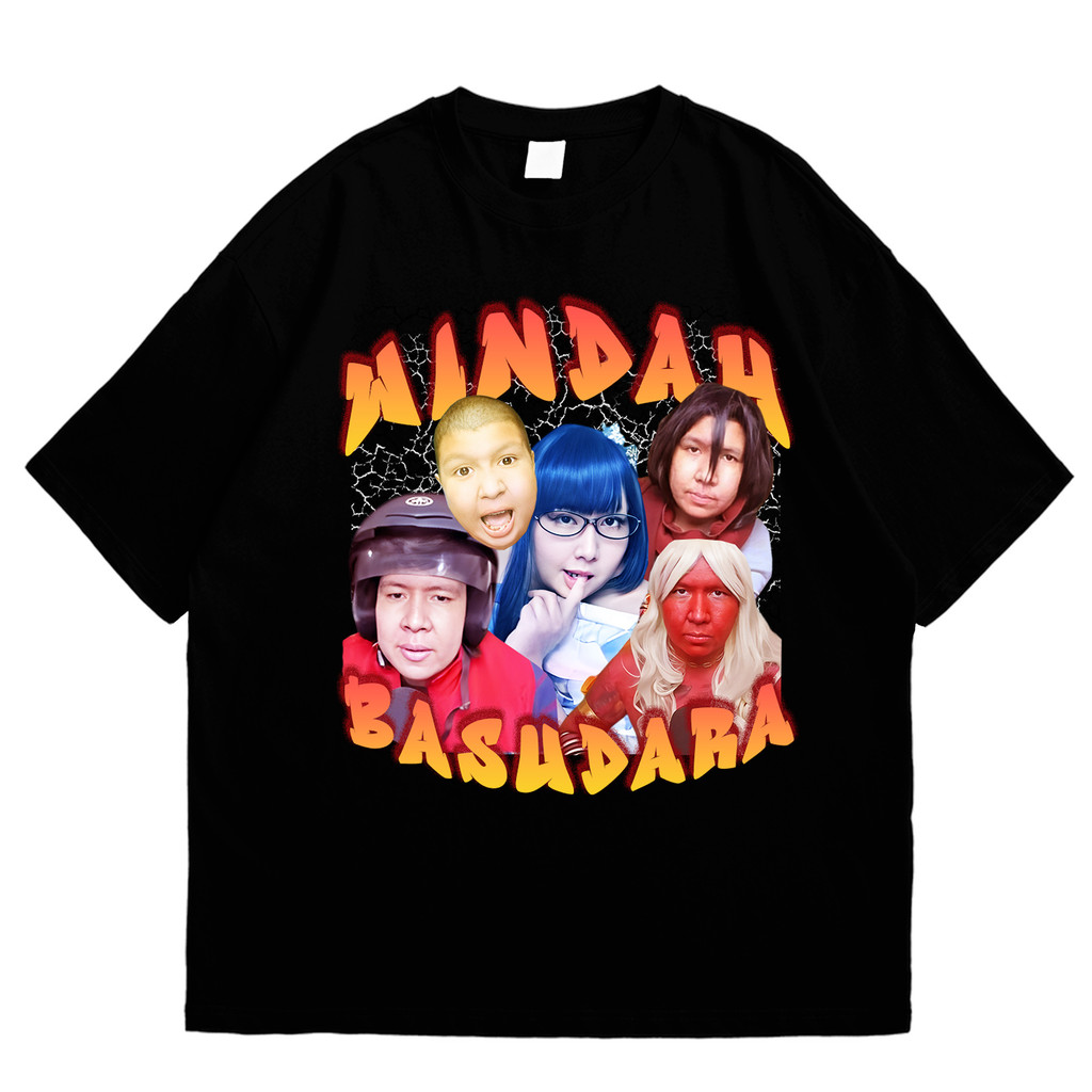 Kaos Windah Basudara Allskin - Unisex Pria Wanita - 24s Cotton Combed - Windah Bocil - Bocil Replay 