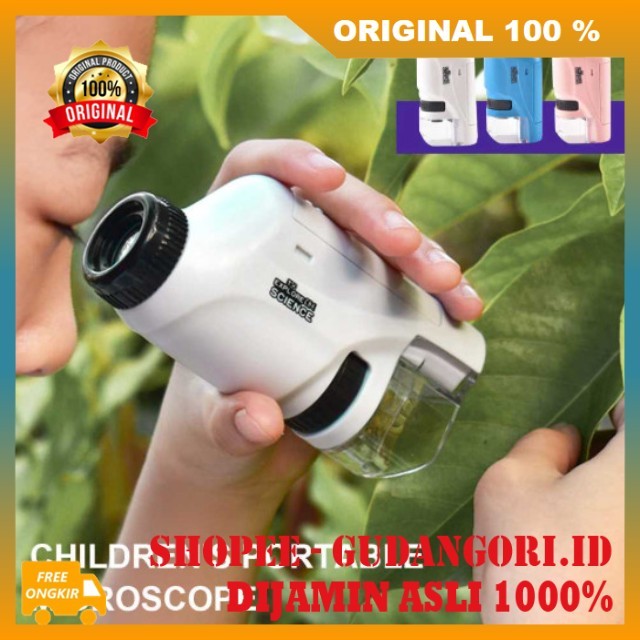 Mikroskop Mini Portable Mainan Edukasi Anak Microscope Anak Mikroskop Mini Pocket Lab ORIGINAL